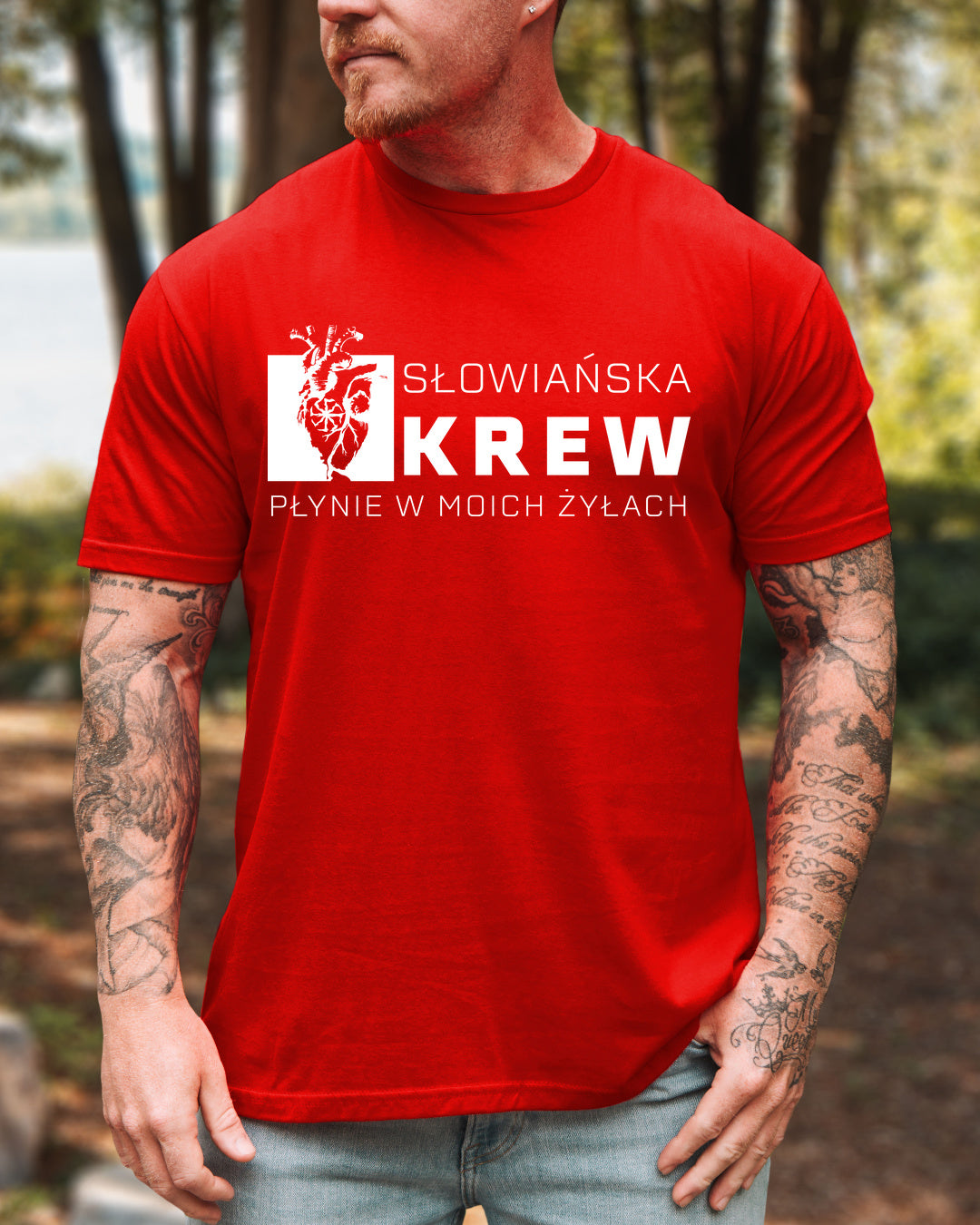 Słowiańska Krew Płynie w Moich Żyłach — Czerwony (Standard)