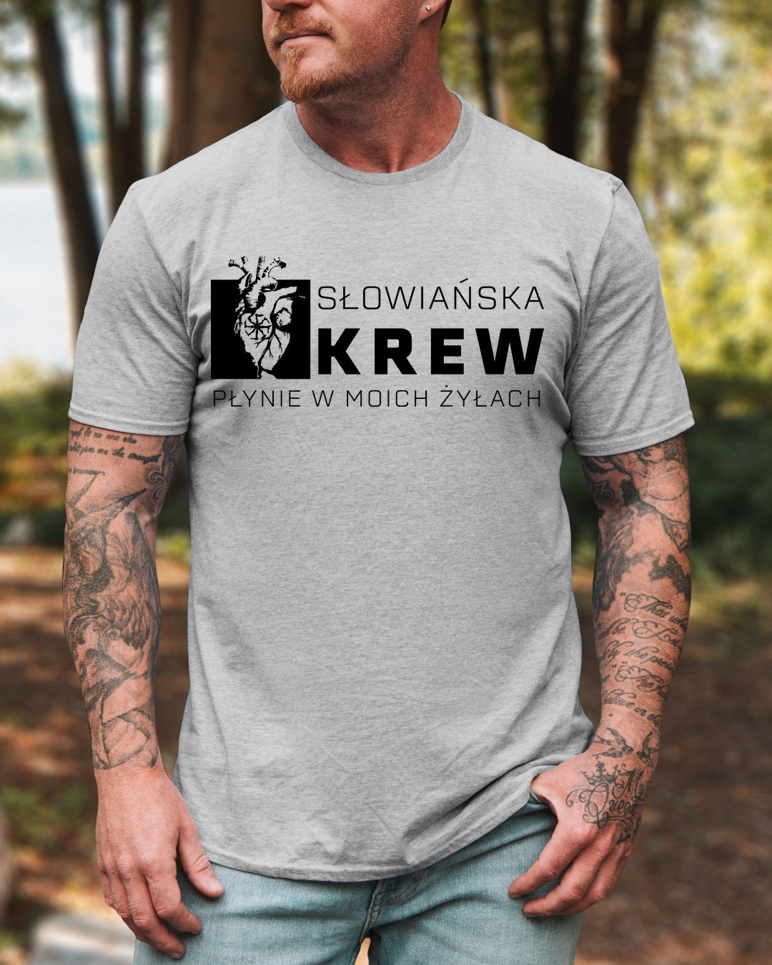 Słowiańska Krew Płynie w Moich Żyłach — Szary (Standard)