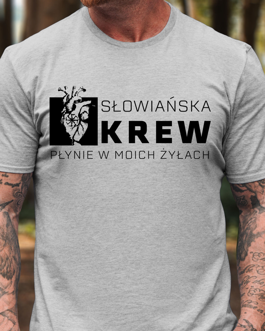 Słowiańska Krew Płynie w Moich Żyłach — Szary (Standard)