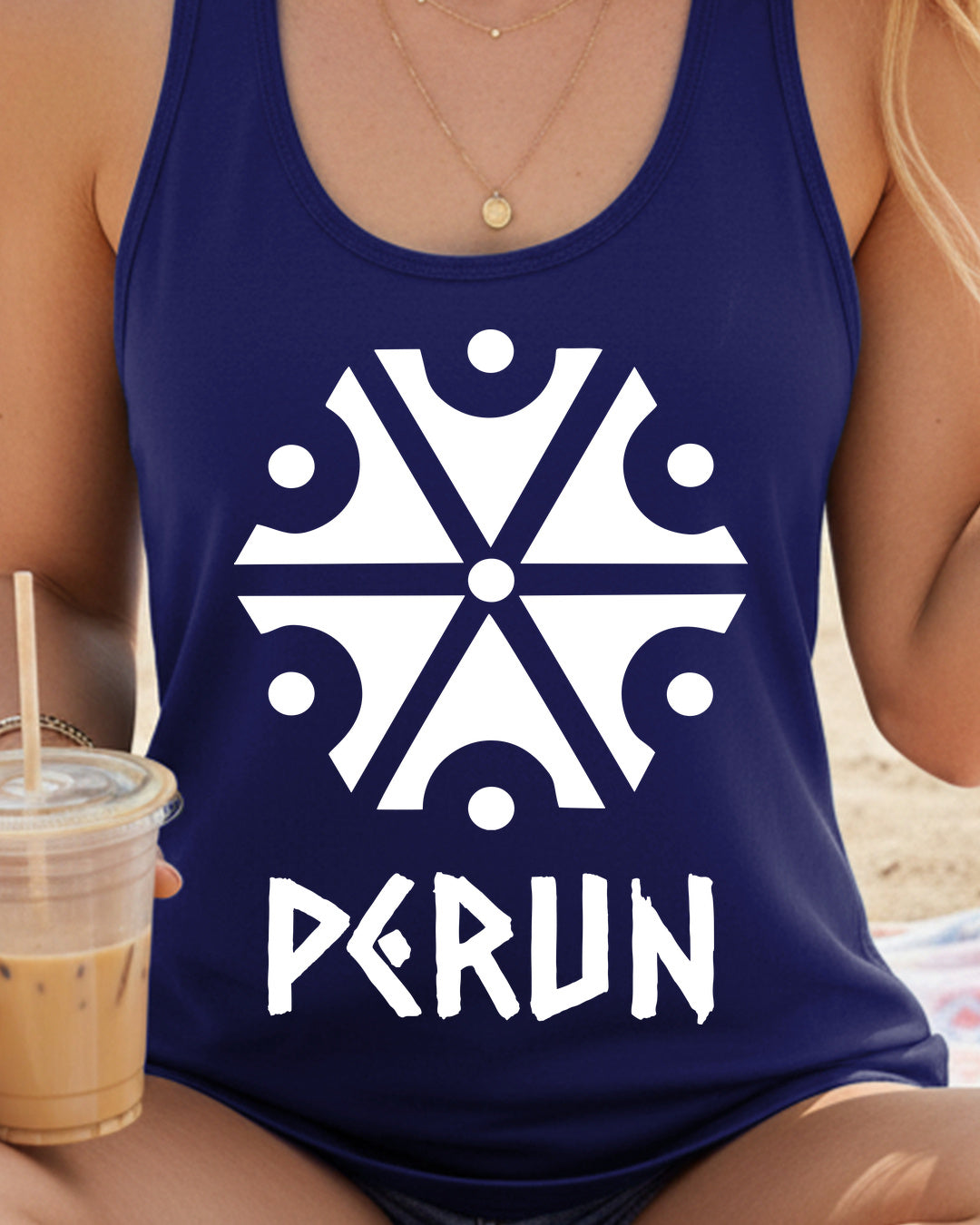 Perun Symbol — Granatowy