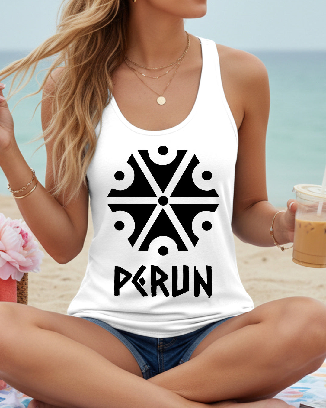 Perun Symbol — Biały