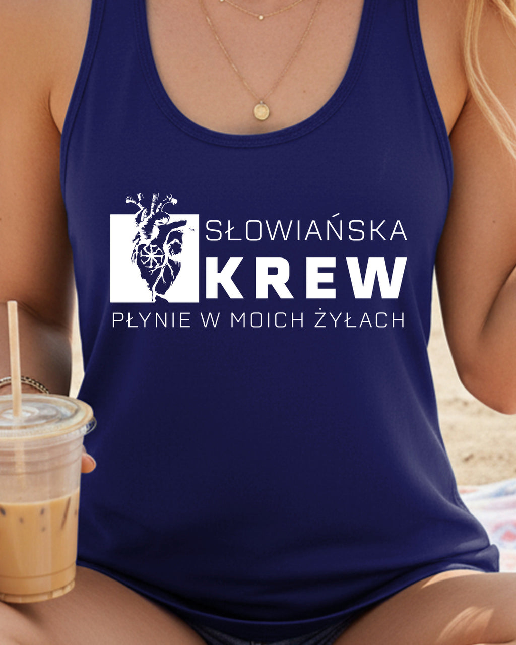 Słowiańska Krew Płynie w Moich Żyłach — Granatowy